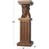image:imageDeco 79 Polystone Horse Pedestal Table 8 x 9 x 25 BrownBrown