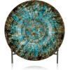 image:imageDeco 79 Polystone Scroll Embossed Detail Charger with Stand 16 x 16 x 1 GoldGreen