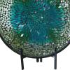 image:imageDeco 79 Polystone Scroll Embossed Detail Charger with Stand 16 x 16 x 1 GoldGreen