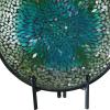 image:imageDeco 79 Polystone Scroll Embossed Detail Charger with Stand 16 x 16 x 1 GoldGreen