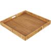 image:imageDeco 79 Rattan Handmade Living Room Decor Tray Woven Ottoman Tray with Slot Handles Serving Tray 23 x 22 x 3 BrownBrown