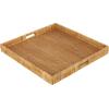 image:imageDeco 79 Rattan Handmade Living Room Decor Tray Woven Ottoman Tray with Slot Handles Serving Tray 23 x 22 x 3 BrownBrown