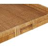 image:imageDeco 79 Rattan Handmade Living Room Decor Tray Woven Ottoman Tray with Slot Handles Serving Tray 23 x 22 x 3 BrownBrown