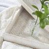 image:imageDeco 79 Rattan Handmade Living Room Decor Tray Woven Ottoman Tray with Slot Handles Serving Tray 23 x 22 x 3 BrownCream