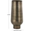 image:imageDeco 79 Stainless Steel Metal Decorative Vase Minimalistic Tall Floor Cone Centerpiece Vase Flower Vase for Home Decoration 9 x 9 x 36 SilverBrass
