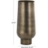 image:imageDeco 79 Stainless Steel Metal Decorative Vase Minimalistic Tall Floor Cone Centerpiece Vase Flower Vase for Home Decoration 9 x 9 x 36 SilverBrass
