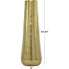 image:imageDeco 79 Stainless Steel Metal Decorative Vase Minimalistic Tall Floor Cone Centerpiece Vase Flower Vase for Home Decoration 9 x 9 x 36 SilverGold