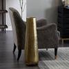 image:imageDeco 79 Stainless Steel Metal Decorative Vase Minimalistic Tall Floor Cone Centerpiece Vase Flower Vase for Home Decoration 9 x 9 x 36 SilverGold