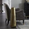 image:imageDeco 79 Stainless Steel Metal Decorative Vase Minimalistic Tall Floor Cone Centerpiece Vase Flower Vase for Home Decoration 9 x 9 x 36 SilverGold