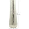 image:imageDeco 79 Stainless Steel Metal Decorative Vase Minimalistic Tall Floor Cone Centerpiece Vase Flower Vase for Home Decoration 9 x 9 x 36 SilverSilver