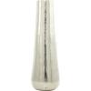 image:imageDeco 79 Stainless Steel Metal Decorative Vase Minimalistic Tall Floor Cone Centerpiece Vase Flower Vase for Home Decoration 9 x 9 x 36 SilverSilver