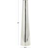 image:imageDeco 79 Stainless Steel Metal Decorative Vase Minimalistic Tall Floor Cone Centerpiece Vase Flower Vase for Home Decoration 9 x 9 x 36 SilverSilver