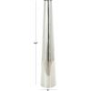 image:imageDeco 79 Stainless Steel Metal Decorative Vase Minimalistic Tall Floor Cone Centerpiece Vase Flower Vase for Home Decoration 9 x 9 x 36 SilverSilver