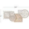 image:imageDeco 79 Wood Floral Home Wall Decor Intricately Carved Wall Sculpture Wall Art 36 x 2 x 17 White