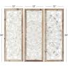 image:imageDeco 79 Wood Floral Home Wall Decor Intricately Carved Wall Sculpture with Mandala Design Set of 3 Wall Art 35 35 35H WhiteSet of 3 Wall Art 35  35  35H
