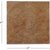 image:imageDeco 79 Wood Starburst Handmade Home Wall Decor Radial Wall Sculpture Wall Art 47 x 2 x 47 BrownBrown
