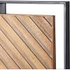 image:imageDeco 79 Wooden Geometric Home Wall Decor Linear Carved Wall Sculpture with Black Frame Set of 2 Wall Art 32W 12H Brown