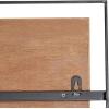image:imageDeco 79 Wooden Geometric Home Wall Decor Linear Carved Wall Sculpture with Black Frame Set of 2 Wall Art 32W 12H Brown