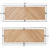 image:imageDeco 79 Wooden Geometric Home Wall Decor Linear Carved Wall Sculpture with Black Frame Set of 2 Wall Art 32W 12H Brown