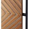 image:imageDeco 79 Wooden Geometric Home Wall Decor Linear Carved Wall Sculpture with Black Frame Set of 2 Wall Art 32W 12H Brown