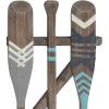 image:imageDeco 79 Wooden Paddle Home Wall Decor Novelty Canoe Oar Wall Sculpture with Arrow and Stripe Patterns Wall Art 6 x 1 x 41 Multi ColoredBrown