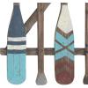 image:imageDeco 79 Wooden Paddle Home Wall Decor Novelty Canoe Oar Wall Sculpture with Arrow and Stripe Patterns Wall Art 6 x 1 x 41 Multi ColoredBrown