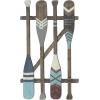 image:imageDeco 79 Wooden Paddle Home Wall Decor Novelty Canoe Oar Wall Sculpture with Arrow and Stripe Patterns Wall Art 6 x 1 x 41 Multi ColoredBrown