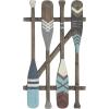 image:imageDeco 79 Wooden Paddle Home Wall Decor Novelty Canoe Oar Wall Sculpture with Arrow and Stripe Patterns Wall Art 6 x 1 x 41 Multi ColoredBrown