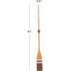 image:imageDeco 79 Wooden Paddle Home Wall Decor Novelty Canoe Oar Wall Sculpture with Arrow and Stripe Patterns Wall Art 6 x 1 x 41 Multi ColoredBrown