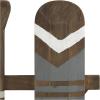 image:imageDeco 79 Wooden Paddle Home Wall Decor Novelty Canoe Oar Wall Sculpture with Arrow and Stripe Patterns Wall Art 6 x 1 x 41 Multi ColoredLight Gray