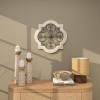 image:imageDeco 79 Wooden Scroll Home Wall Decor Wall Sculpture with Metal Scroll Work Wall Art 22 x 1 x 22 White