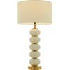 image:imageCosmoLiving by Cosmopolitan Metal Room Table Lamp Orbs Style Base Accent Lamp with Drum Shade Lamp 15 x 15 x 28 WhiteWhite