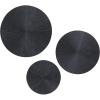 image:imageCosmoLiving by Cosmopolitan Wooden Plate Home Wall Decor Carved Radial Wall Sculpture Set of 3 Wall Art 24 20 16H GoldBlack