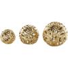 image:imageDeco 79 Aluminum Metal Abstract Metallic Cutout Orbs amp Vase Filler Set of 3 7 6 4 H GoldGold