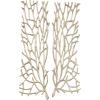 image:imageDeco 79 Aluminum Metal Coral Home Wall Decor Inspired Wall Sculpture Set of 2 Wall Art 11W 33H GoldGold