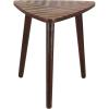 image:imageDeco 79 Mango Wood Handmade Side End Accent Table End Table with Wood Inlay Side Table 20 x 21 x 22 Brown