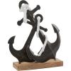 image:imageDeco 79 Metal Anchor Decorative Sculpture Home Decor Statue Accent Figurine 15 x 5 x 16 BlackWhite brown
