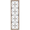 image:imageDeco 79 Metal Floral Home Wall Decor Wall Sculpture with Brown Frame Wall Art 15 x 1 x 50 Black