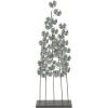 image:imageDeco 79 Metal Leaf Decorative Sculpture Home Decor Statue with Gold Accents Accent Figurine 13 x 6 x 37 Teal