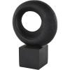 image:imageDeco 79 Polystone Abstract Decorative Sculpture Intertwined Loop Home Decor Statue with Block Base Accent Figurine 6 x 4 x 20 Black10 x 5 x 14