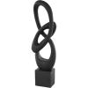 image:imageDeco 79 Polystone Abstract Decorative Sculpture Intertwined Loop Home Decor Statue with Block Base Accent Figurine 6 x 4 x 20 Black6 x 4 x 20