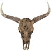 image:imageDeco 79 Polystone Cow Home Wall Decor Carved Skull Wall Sculpture Wall Art 28 x 7 x 30 Bronze