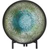 image:imageDeco 79 Polystone Scroll Embossed Detail Charger with Stand 16 x 16 x 1 GoldGreen