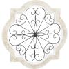 image:imageDeco 79 Wooden Scroll Home Wall Decor Wall Sculpture with Metal Scroll Work Wall Art 22 x 1 x 22 White