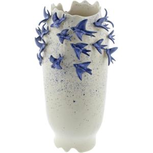 image:imageDeco 79 Ceramic Bird Decorative Vase 3D Centerpiece Vase Flower Vase for Home Decoration 11 x 11 x 18 WhiteWhite
