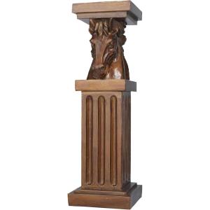 image:imageDeco 79 Polystone Horse Pedestal Table 8 x 9 x 25 BrownBrown