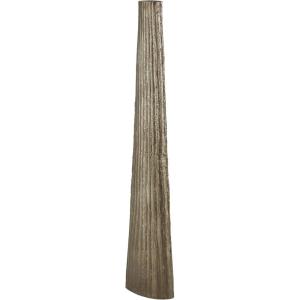 image:imageDeco 79 Stainless Steel Metal Decorative Vase Minimalistic Tall Floor Cone Centerpiece Vase Flower Vase for Home Decoration 9 x 9 x 36 SilverBrass