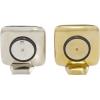 image:imageDeco 79 Aluminum Metal Clock Set of 2 6W 6H Multi Colored
