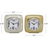 image:imageDeco 79 Aluminum Metal Clock Set of 2 6W 6H Multi Colored