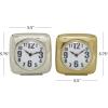image:imageDeco 79 Aluminum Metal Clock Set of 2 6W 6H Multi Colored